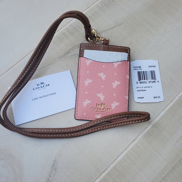 NWT COACH butterfly dot lanyard F49788 - Picture 2 of 5